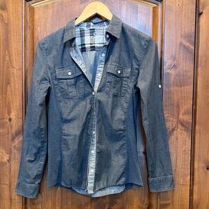 Stylish Blue Button-Up Shirt